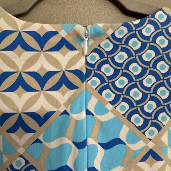 J.Mclaughlin Sophia 3/4 Sleeve Abstract Print Sheath Dress size small - Picture 5 of 6